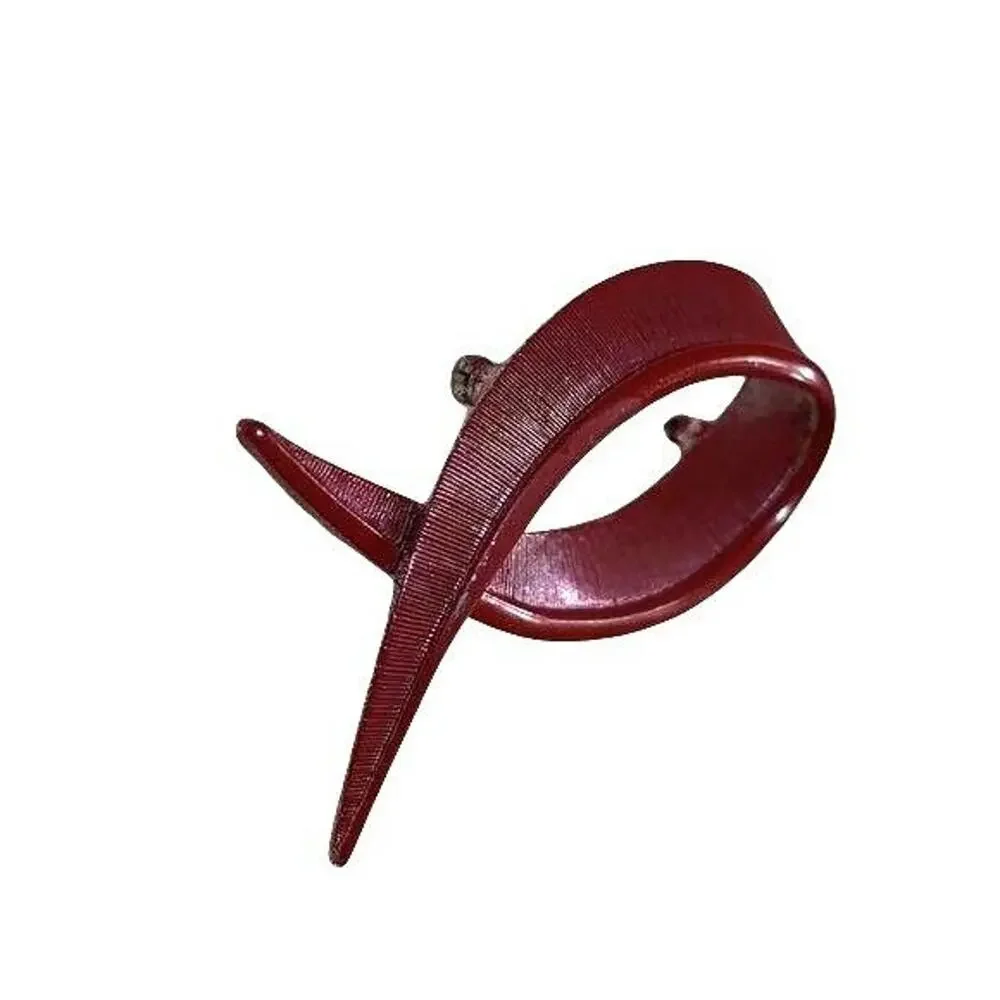 Vintage Monet Heart Disease Ribbon Brooch Pin Fashion Jewelry Red